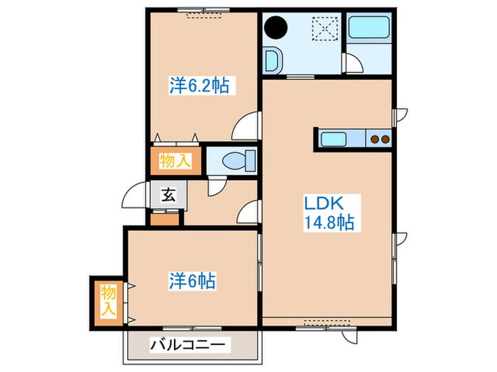 Ｋ・アベニューⅡの物件間取画像