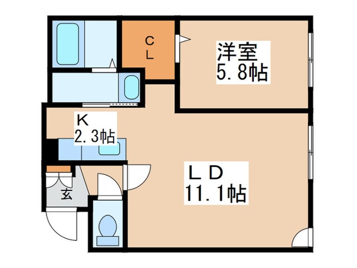 グランメール北24条駅前の物件間取画像