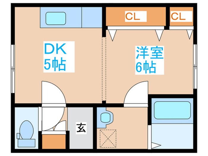 ハイツ８の物件間取画像