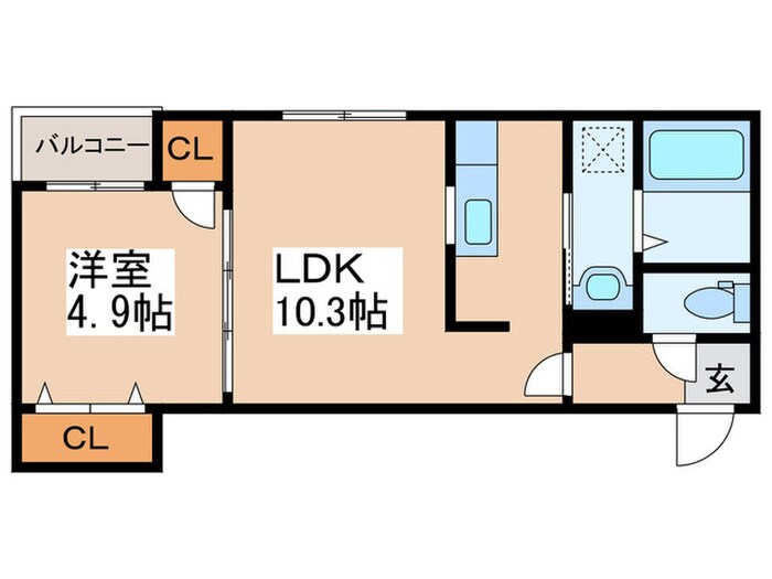アベニール　E.5の物件間取画像