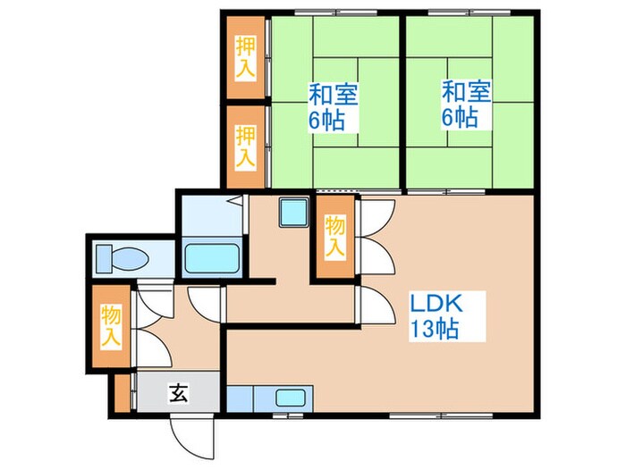 コ－ポしずかＡの物件間取画像