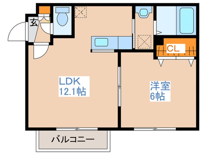 フィ－ノＷ－２の物件間取画像