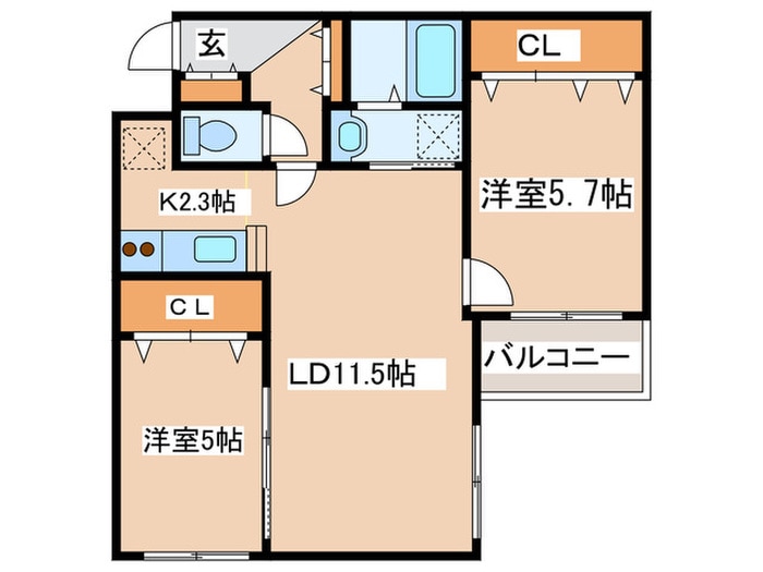 Raviria Nangouの物件間取画像