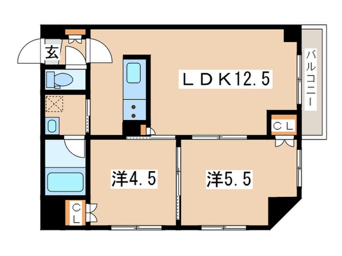 クレストパレス２３の物件間取画像