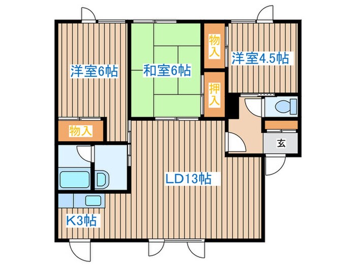 パ－クサイド宮本の物件間取画像