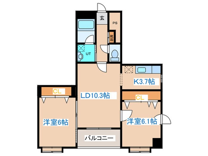 第10北海マンションの物件間取画像