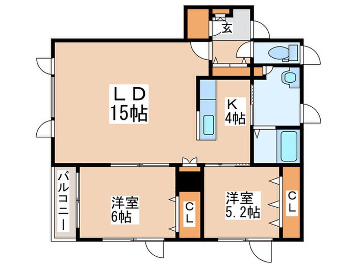 西澤コーポⅡの物件間取画像