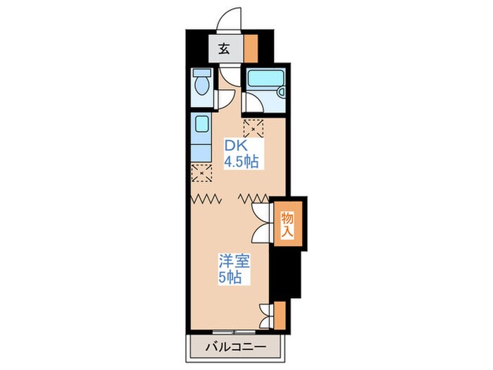 クレセント細川北２５条の物件間取画像