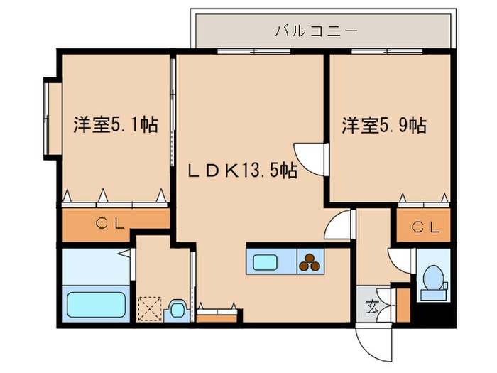 デュペールＮ２８の物件間取画像