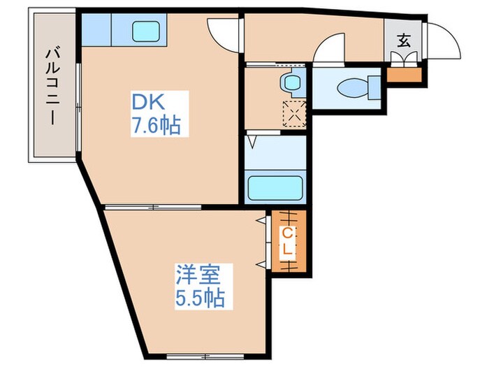 グロ－バル川沿の物件間取画像