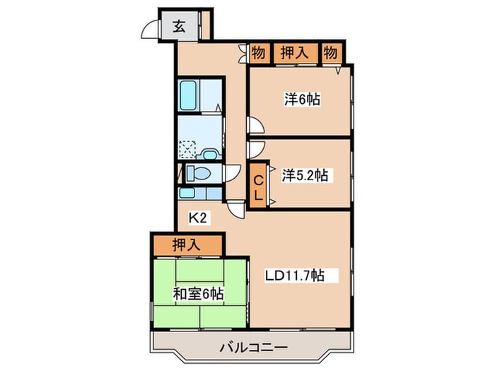 サンシティ菊水の物件間取画像