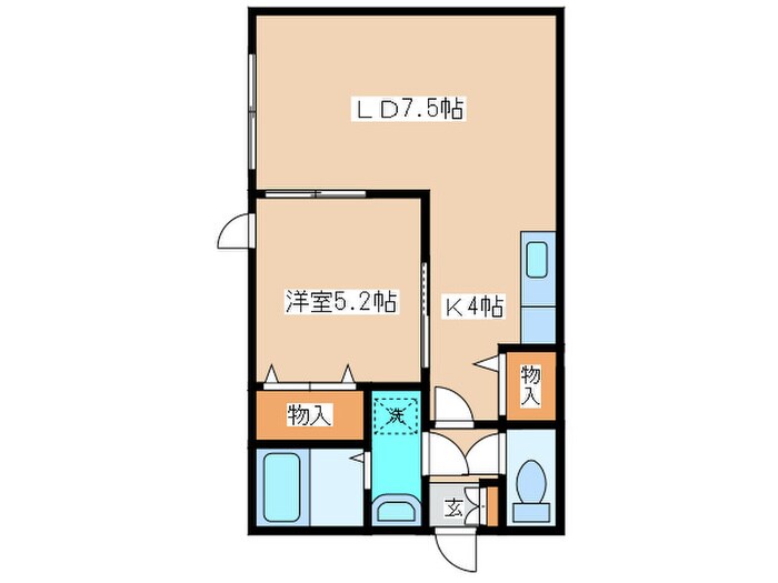 パトラス東札幌の物件間取画像