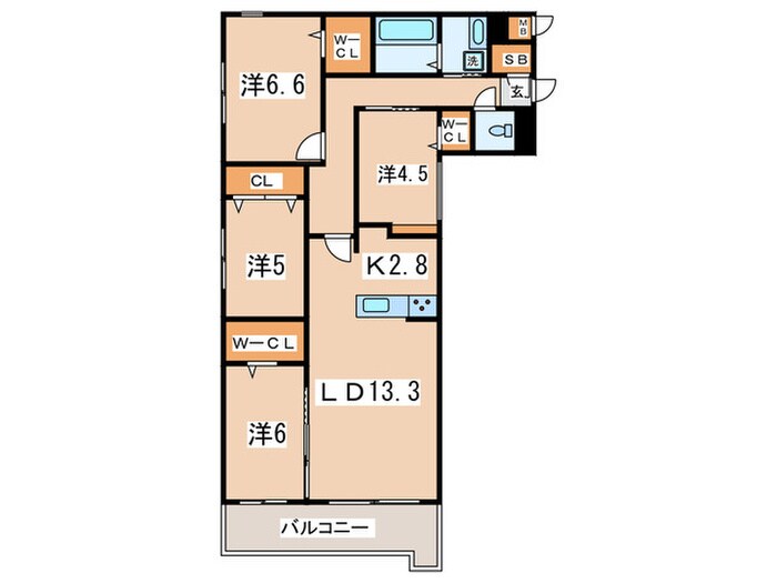 S-RESIDENCE宮の森の物件間取画像