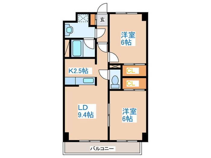 パ－クいなづみの物件間取画像