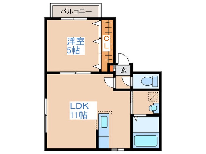 フェリ－チェ学園前の物件間取画像