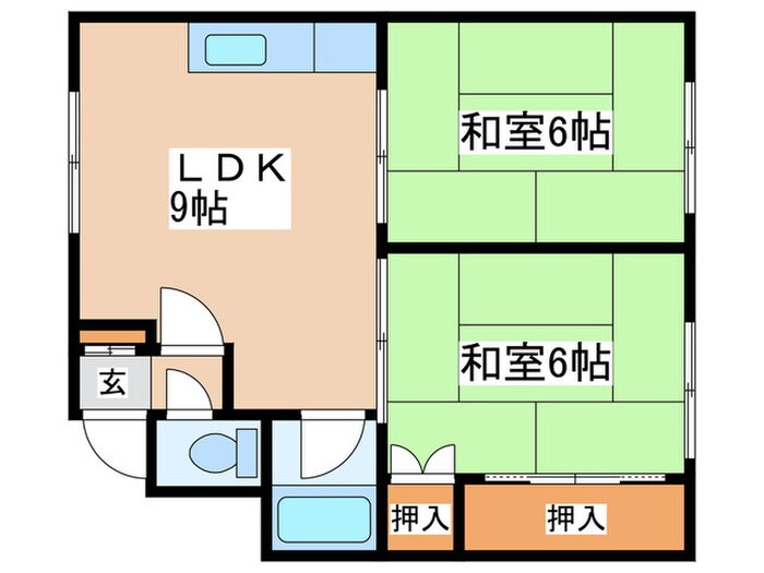 田中マンションの物件間取画像