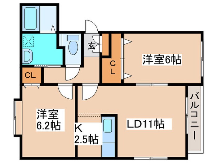 ノ－ヴァ３２・Ｂの物件間取画像