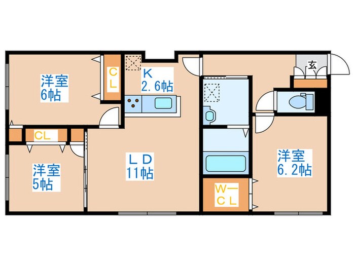 Favorite West65の物件間取画像