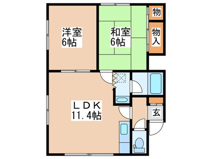 コンフォール月寒の物件間取画像