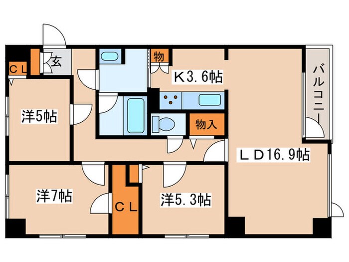ダイアパレス東札幌Ⅱの物件間取画像