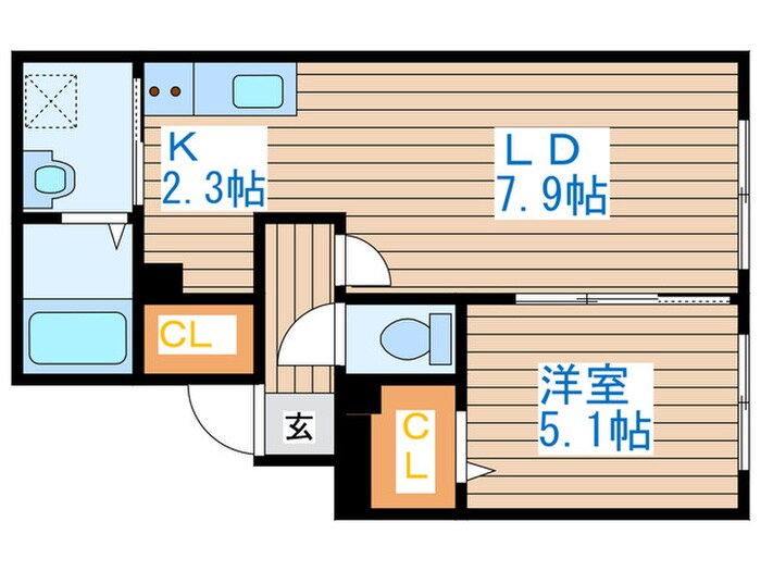 グランメ－ル２４－Ｄの物件間取画像