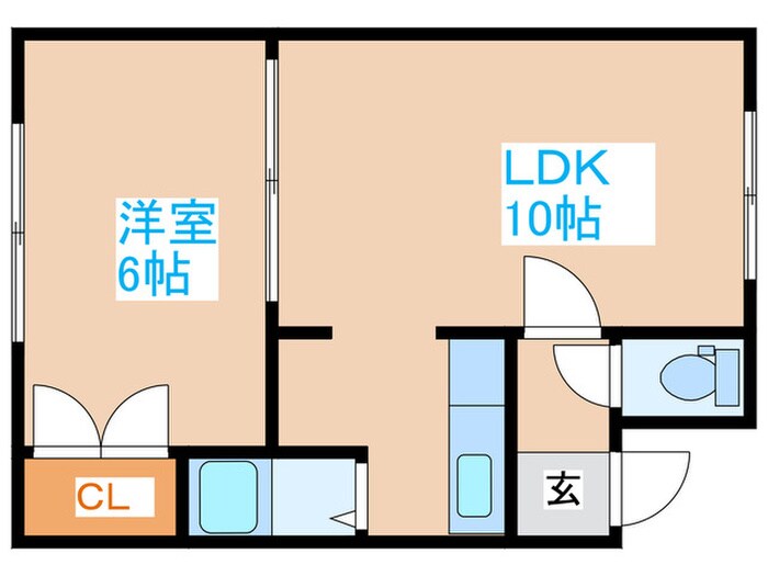 エバメゾン北郷の物件間取画像