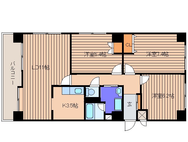 アルファスクエア円山の物件間取画像