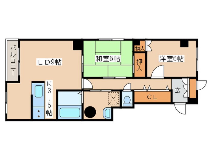 マンション天方３３の物件間取画像