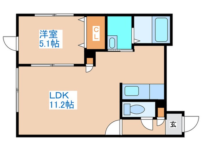 ルミエール宮の森２－８の物件間取画像