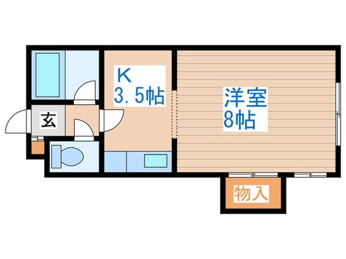 ヒュース八軒Ａの物件間取画像