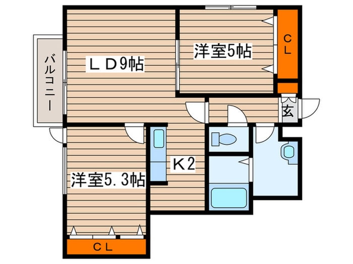 アップグラント桑園の物件間取画像