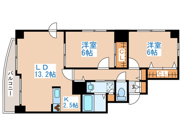 ｄｏｕｘ 恵雅の物件間取画像