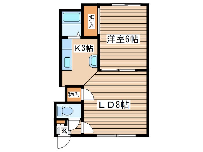 スリーオークスⅠの物件間取画像