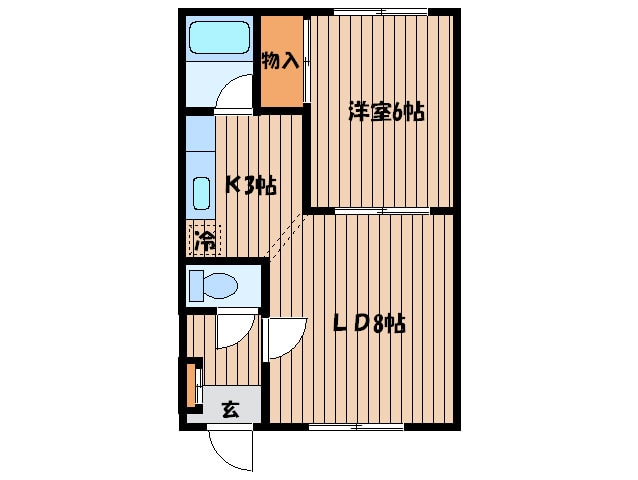 スリーオークスⅥの物件間取画像