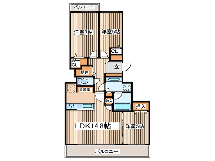 ﾌﾞﾗﾝｽﾞ北24条ｲｰｽﾄ(1303)の物件間取画像