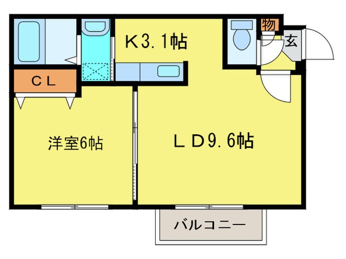 フィーノW３の物件間取画像