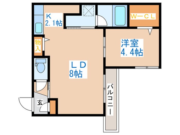 La　ｎａｔｕｒｅ　ｋｏｔｏｎｉの物件間取画像