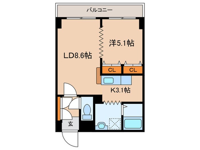 ペルドゥエ－プス美園の物件間取画像