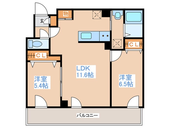 平岸Riversideの物件間取画像