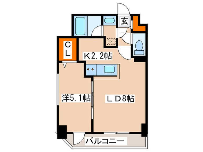 アークネスト円山の物件間取画像