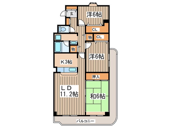 ル・ノ－ル北９条の物件間取画像