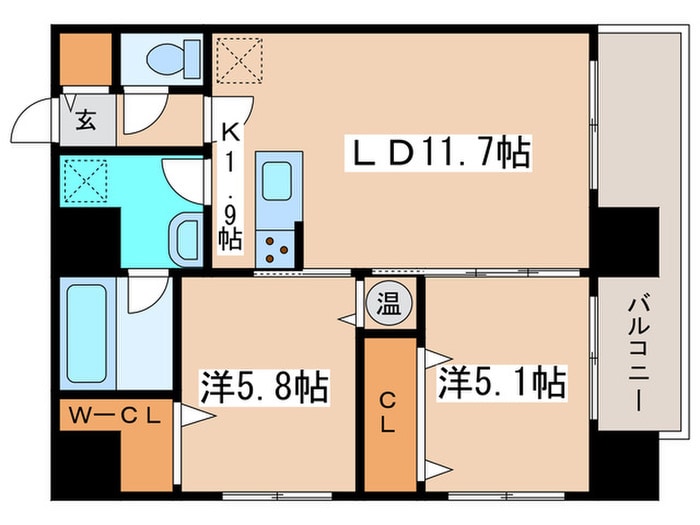 MODENA円山の物件間取画像