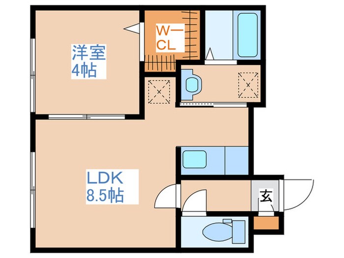 EXCEL平岸　A棟の物件間取画像