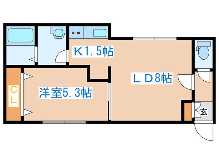 リヴェール八軒の物件間取画像