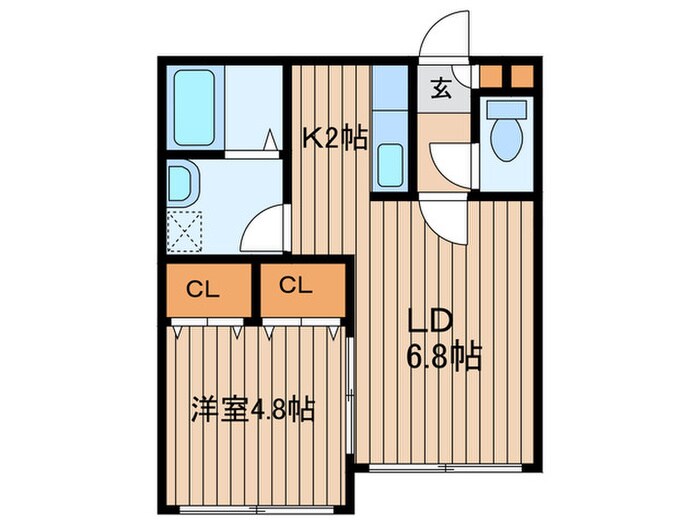 フェリスノルテの物件間取画像