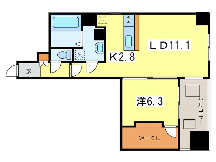 MODENA医大前の物件間取画像