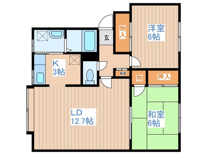 第６光明ハイツの物件間取画像