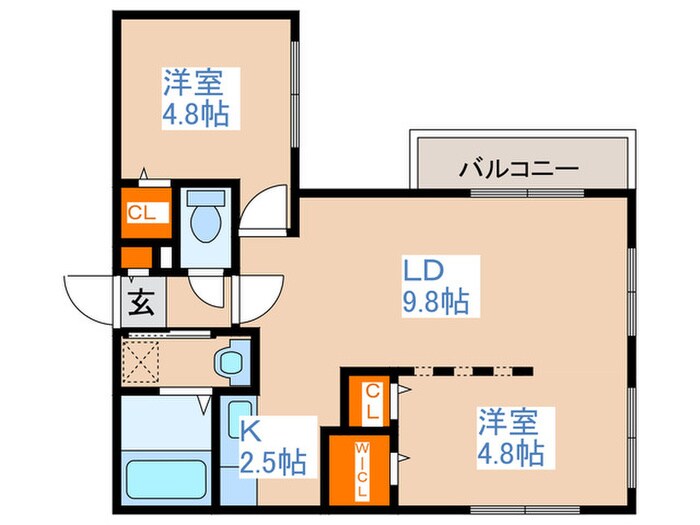 エール学園前の物件間取画像