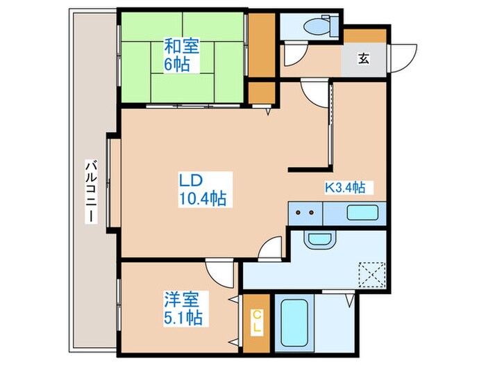 ソレイユ発寒の物件間取画像