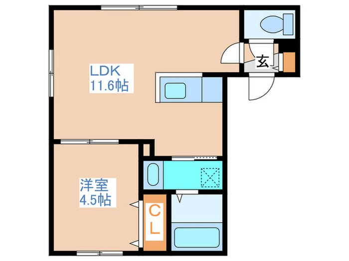 ヴィヴァーチェN１９の物件間取画像